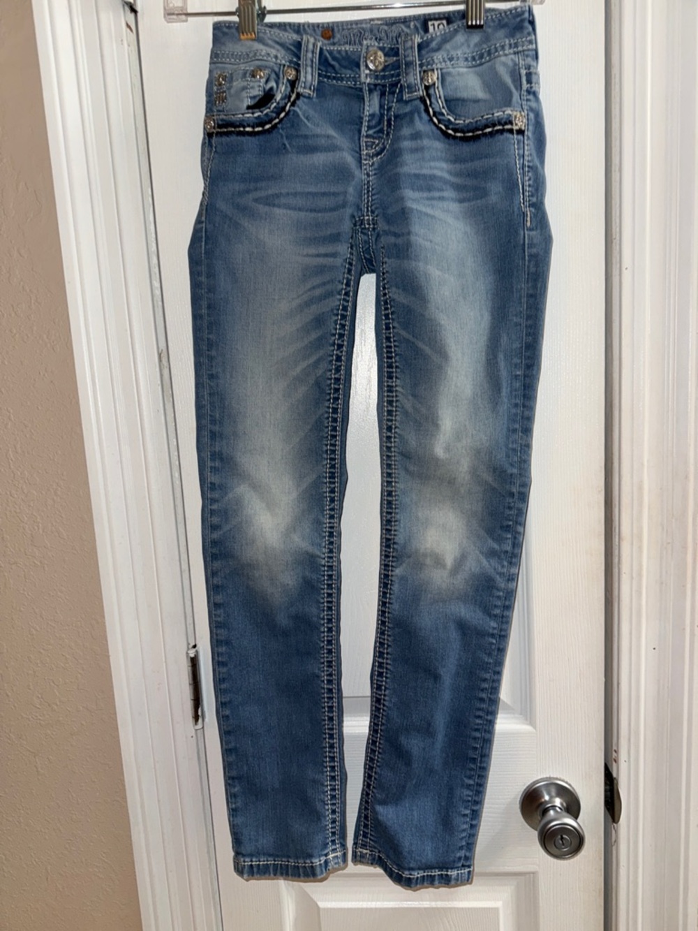 Miss Me Kids Size 10 Light Wash Skinny Jeans